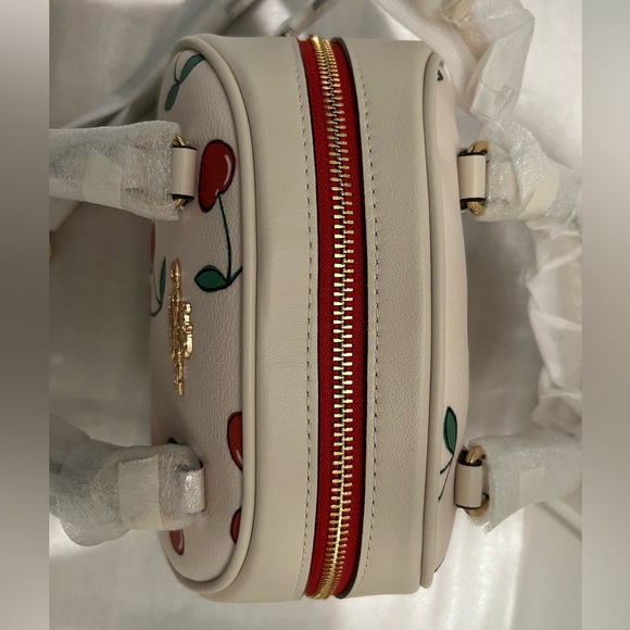 NWT Coach satchel bag with cherry print - Picture 6 of 14